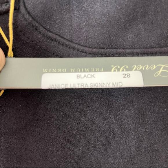 NWT Level 99 Janice mid rise Ultra Skinny Suedette pants size 28 - Picture 9 of 12
